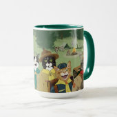 Le chat surveille tasse de café ou de cacao (Devant droit)