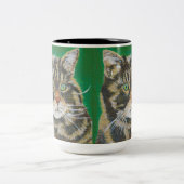 Le chat tigré, la tasse mignonne deux de Kitty a (Centre)