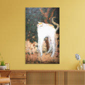 Le Chat - Uitgerekt canvas Art Print (Insitu (Woonkamer))