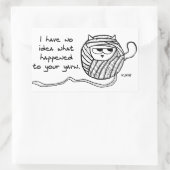 Le chat vole votre fil - Stickers chats amusants (Sac)