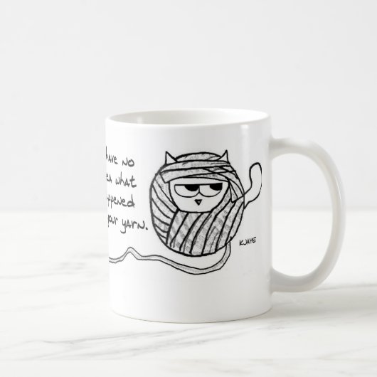 Le chat vole votre fil - tasse de café drôle de (Droite)