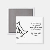 Le chat volera votre nourriture - Drôle Aimant Cha (Recto/Verso)