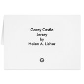 Le château de Gorey, carte Jersey (Dos Horizontal)