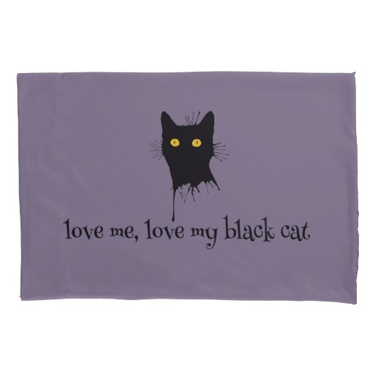 Le Chaton Noir Love me My Black Cat Lover Kussensloop (Voorkant)