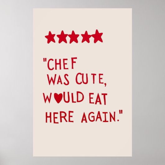 Le chef était une affiche mignonne (Devant)
