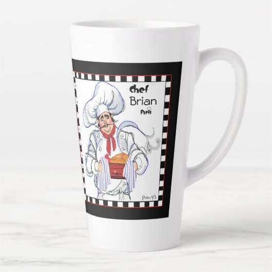 Le chef français Latte Mug Art (Droite)