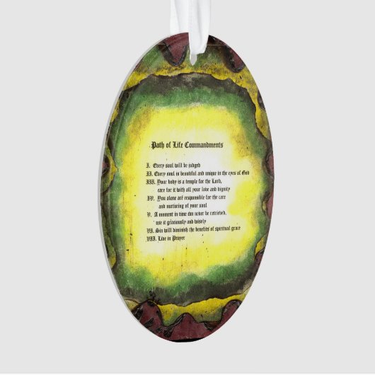 Le chemin de vie des commandements (devant)