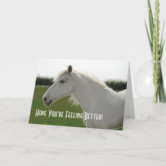 Le cheval blanc obtiennent la carte vierge bonne (Devant)
