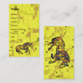 Le CHEVAL COURANT A AJUSTÉ des cartes de visite (Devant / Derrière)