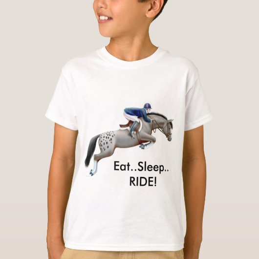 Le cheval d'Appaloosa mangent le T-shirt d'enfants (Devant)