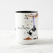 Le cheval drôle a collé dans une tasse de bande (Centre)