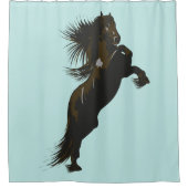 Le Cheval Frison - Rideau de Douche (Devant)