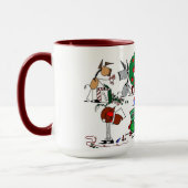 Le cheval heureux cultive la tasse de bande (Gauche)