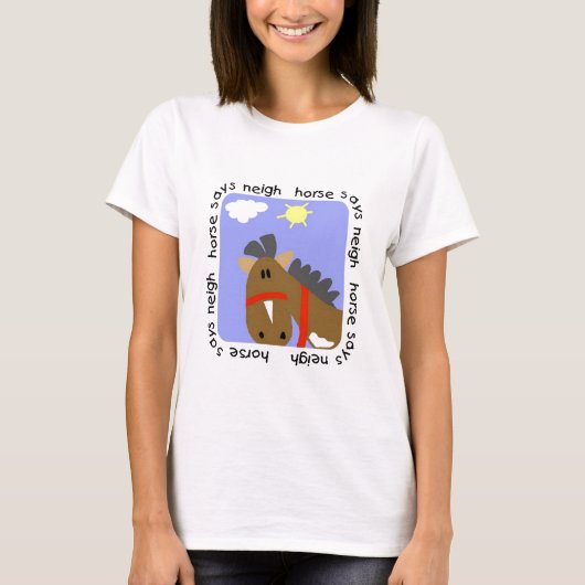 Le cheval indique des T-shirts et des cadeaux (Devant)