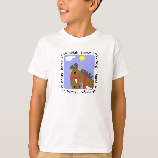 Le cheval indique des T-shirts et des cadeaux (Devant)