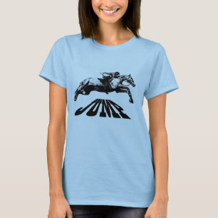 Le cheval sautant le T-shirt équestre