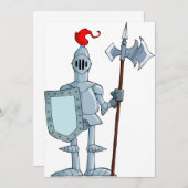 Le Chevalier dans les invitations à l'armure (Devant / Derrière)