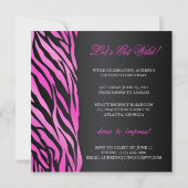 Le Chic Invitation Zebra Quinceañera avec son bijo (Dos)