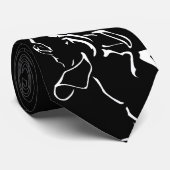 Le chien de chasse attache les cravates élégantes (Roulé)