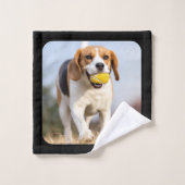 Le chien de garde de Woof Personnalisé (Gant de toilette)