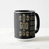 Le Chien De Mug Est Dieu Écrit À L'Arrière (Devant droit)