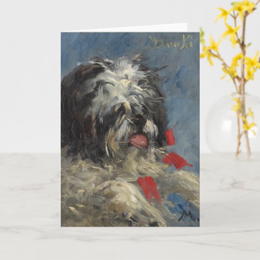 Le Chien "Donki" | Édouard Manet Kaart (Gele Bloem)