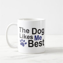 Le chien m'aime la meilleure tasse