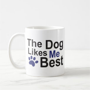 Le chien m'aime la meilleure tasse