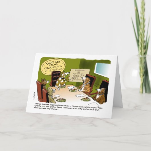 Le chien mangent la carte du jour du patron du (Devant)