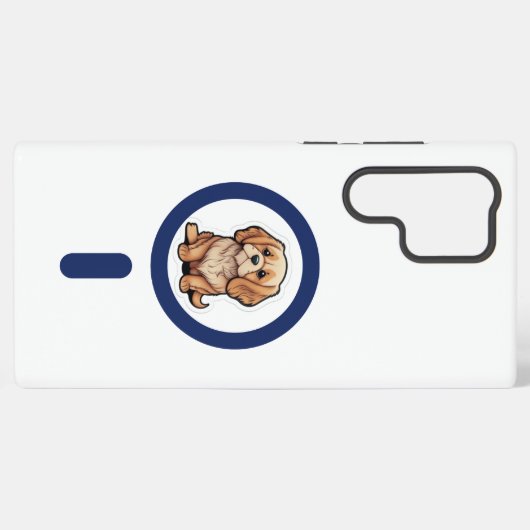 Le chien mignon dans mon coque Samsung Galaxy S23 (Verso Horizontal)