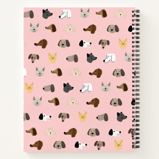 Le chien mignon fait face à un carnet de croquis p (Dos)