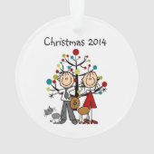 Le chiffre couple, chat de bâton, poursuivent (dos)