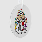 Le chiffre de bâton Parents l'ornement d'acrylique (devant)