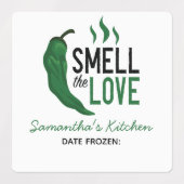 Le Chili vert sent l'amour Étiquettes (Design 2)