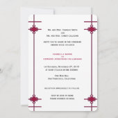 Le Chinois noue le double faire-part de mariage de (Dos)