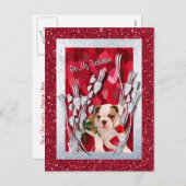 Le chiot de bouledogue soit ma version 2 de carte (Devant / Derrière)