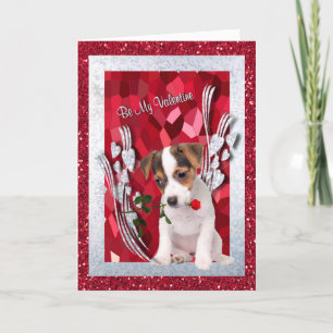 Le chiot de Jack Russell soit ma carte de voeux de