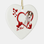 Le chiot de Jack Russell soit ornement de jour de (Droite)