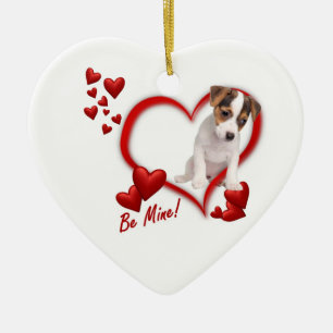 Le chiot de Jack Russell soit ornement de jour de