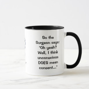 Le chirurgien dit la tasse de consentement