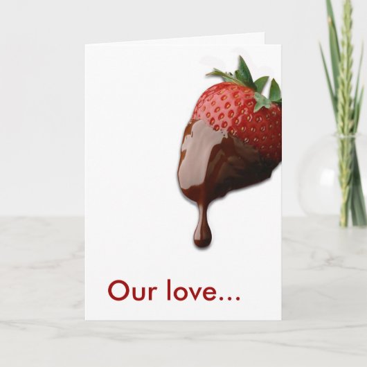 Le chocolat a couvert la carte de Valentine (Devant)