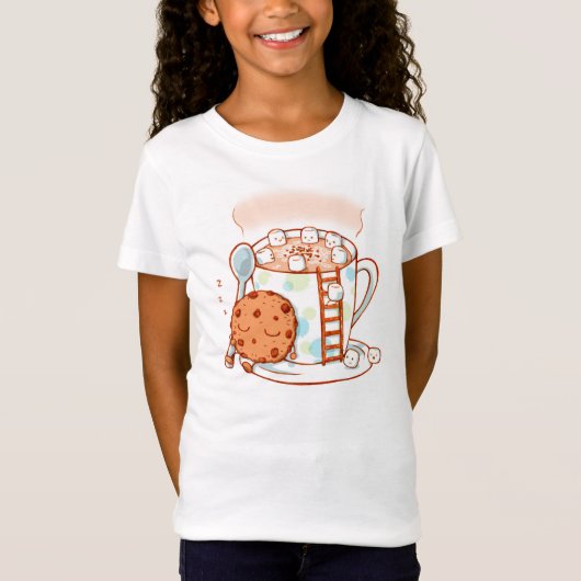 Le chocolat chaud badine le T-shirt d'illustration (Devant)