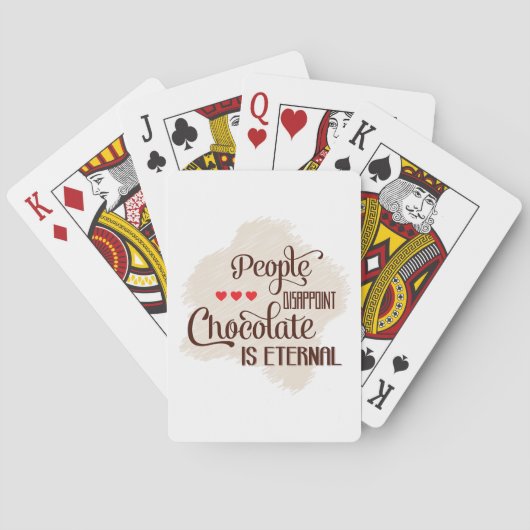 Le chocolat est les cartes de jeu éternelles (dos)