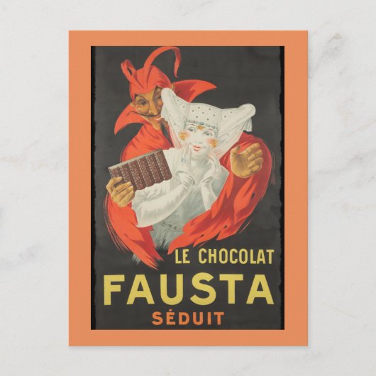 Le Chocolat Fausta Seduit Briefkaart (Voorkant)