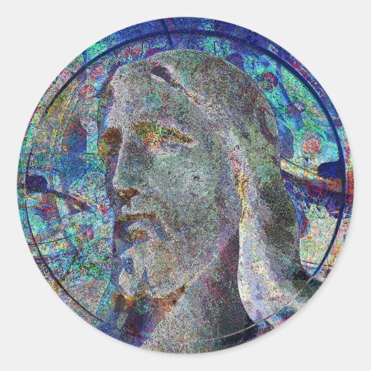 Le Christ avec Sticker En Verre Tiré Halo (Devant)