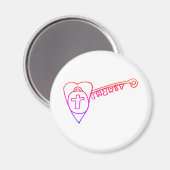 Le Christ est le principal aimant rond (Recto/Verso)