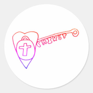 Le Christ est le Sticker Rond Clé