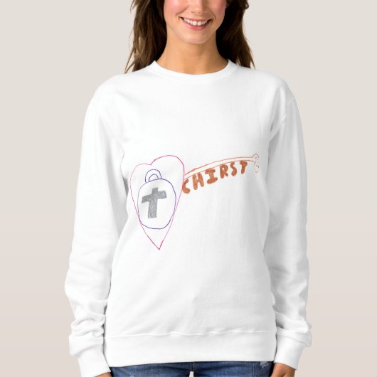 Le Christ est le Sweatshirt de base des femmes (Devant)