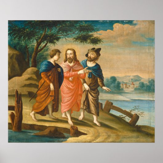 Le Christ sur la route d'Emmaüs - Poster des Beaux (Devant)