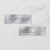 Le chrome brillant barre le mini carte de visite (Devant / Derrière)